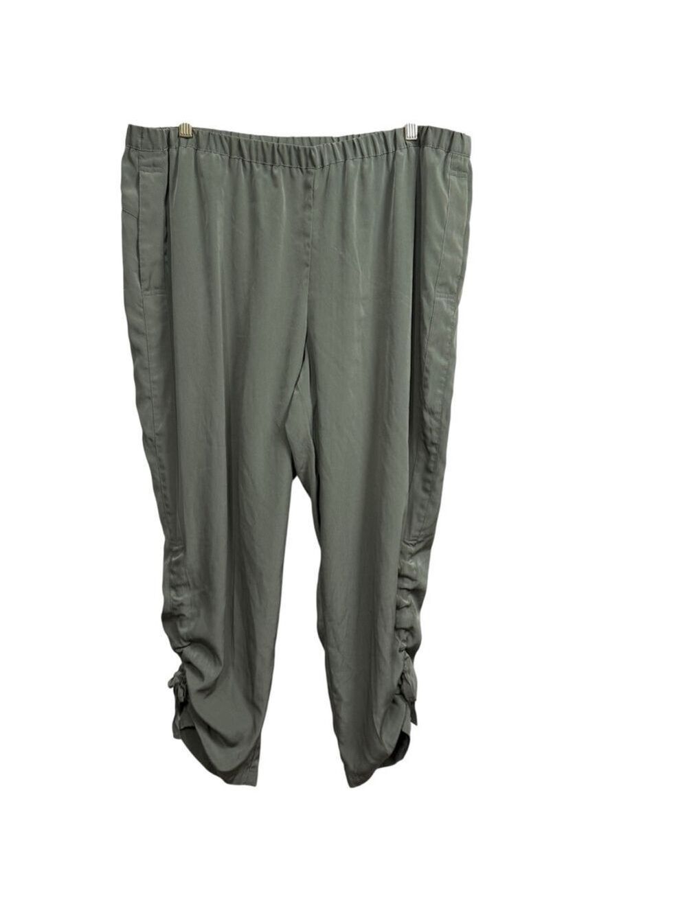 Chico’s Women’s Green Drawstring Hem Pants‎ Size 3 (XL) Polyester